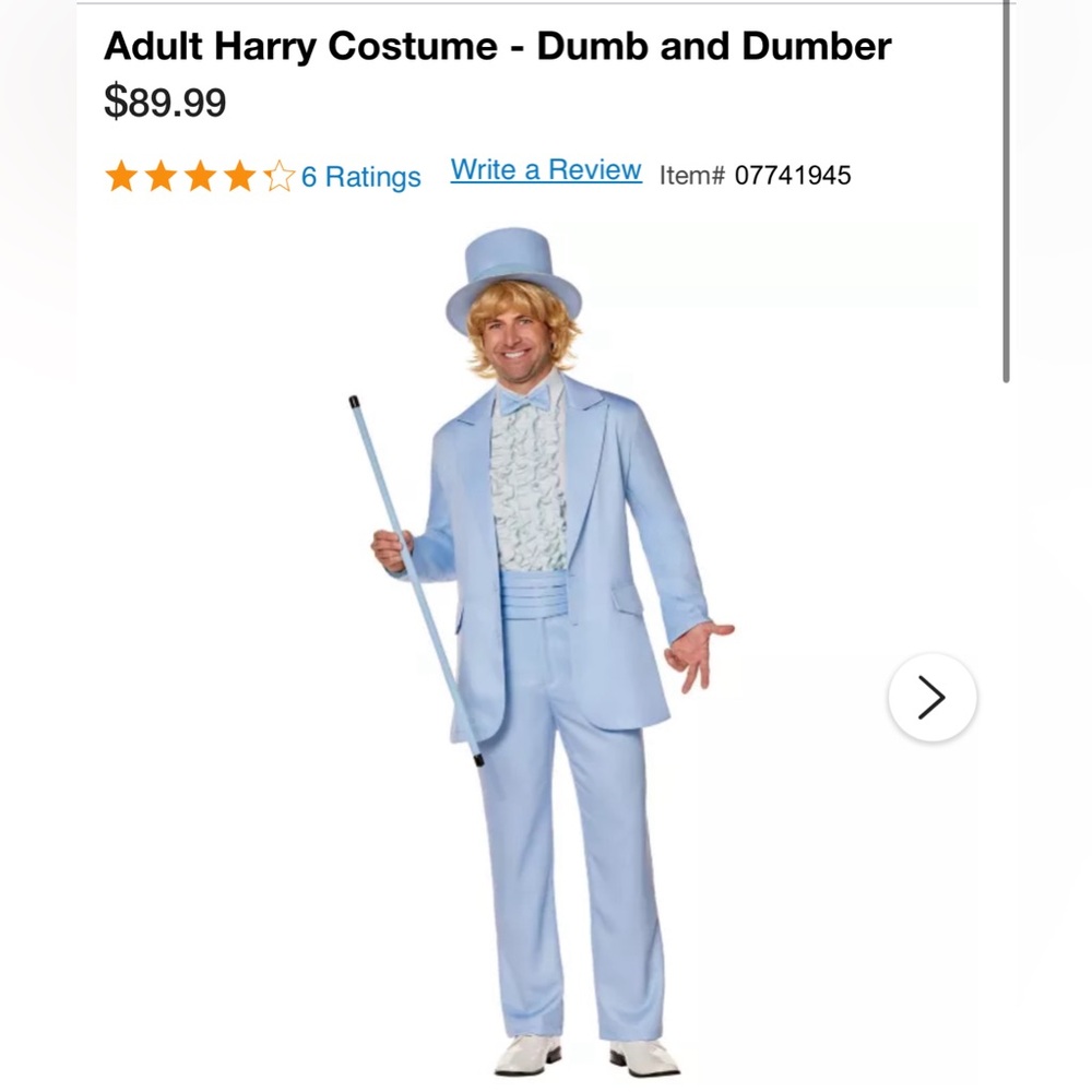 Brand new Harry Dumb and Dumber costume!